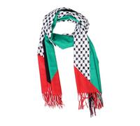 SAFIGLE Ethnic Desert Shemagh Arab Head Scarf Polyester Prayer Shawl Palestinian Flag Scarf Versatile Cultural Accessory
