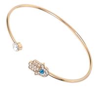 SAFIGLE Evil Eye Bracelet Bangle Bracelet Alloy Golden Adjustable Size Smooth Surface for Women Gift Fashion Accessory