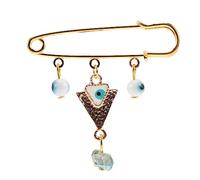 SAFIGLE Evil Eye Brooch Pin Vintage Scarf Cardigan Lapel Pin Decorative Accessory for Wedding Party Prom Festival Stylish Blue Eye Jewelry for Men and Women