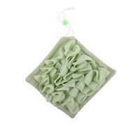 SAFIGLE Exfoliating Body Scrubber Towel Double-sided Bath Sponge with Soap Holder for Shower and Travel, Green 2-in-1 Back Scrub Washcloth for Men, Women, and Boys and Girls Bath Care