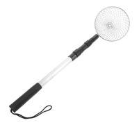 SAFIGLE Extendable Egg Picker for Coop with Stainless Steel Scoop and Mesh Basket, Two-section Telescopic Design, Non-slip Handle for Easy Chicken Egg Collection in Poultry Nest and Farm