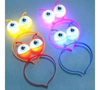 SAFIGLE Eyeball Hair Hoop Light up Eyeball Headband Halloween Head Bopper Flash Headwear Halloween Light up Headband Funny s Led Shape Big Eyes Props
