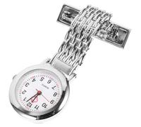 SAFIGLE Fashion Nurse Pocket Watch Clip-Convenient Carry Luminous Night-time Reading Sturdy Silver Upside Down Time Display 1pc Nurse Fob Watch