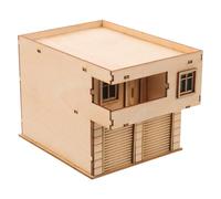 SAFIGLE Finished House Puzzle Small Wooden House for Hobbyists and Students Style Multi-scene Adaptability Inspiring Creativity Desktop and DIY Projects 4.3x3.1x3inch