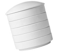 SAFIGLE Five-layer White Porcelain Ceramic Watercolor Palette with Lid, Stackable Pigment Mixing Trays for Artists and Students, Large Ceramic Paint Mixing Plate for Watercolor Painting