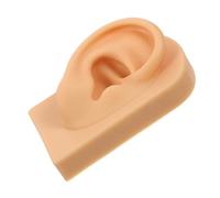 SAFIGLE Flexible Soft Silicone Right Ear Model for Piercing Practice and Jewelry Display Realistic Fake Ear for Training Multipurpose Organizer Stand for Beauty Schools and Beginners