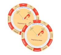 SAFIGLE Gestation Wheel Pregnancy Tracker 2pcs with Fetal Development Poster and Pregnancy Guide Decor Poster, Colourful Design Paper Chart for Mothers to Be, Record Keeping and Backup