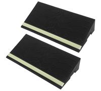 SAFIGLE Glow in The Dark Robot Vacuum Ramp Pads 25x5cm Non-slip Indoor Threshold Transition Mats for Doorways, Black with Fluorescent Strips, 2pcs Set for Home Cleaning Robots