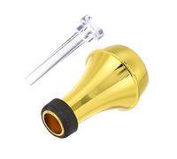 SAFIGLE Golden Abs Straight Cornet Mute for Trumpet Lovers, Lightweight Trumpet Replacement with Lowering Tone Feature, Convenient to Carry for Music Practice