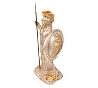 SAFIGLE Golden Athena Greek Goddess Resin Statue Compact Portable Miniature Sculpture for Home Office Decor Detailed Wisdom and War Symbol Classical Mythology Figurine for Desktop Display