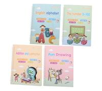 SAFIGLE Grooved Handwriting Copybook Set with Pen and Refill for English Alphabet Math Drawing Practice Calligraphy Workbook for Preschool Learning and Writing Skill Development