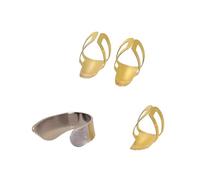 SAFIGLE Guitar Finger Covers Stainless Steel Finger Picks Open Design for Enhanced String Control Sturdy Thumb and Index Sleeves Guitar Bass Accessories 4-Piece Set