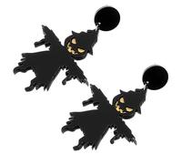 SAFIGLE Halloween Acrylic Earrings for Women Durable Horror Themed Ear Jewelry for Halloween Parties Cosplay and Daily Wear Unique Witch Design
