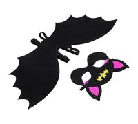 SAFIGLE Halloween Bat Wing Costume for Years Realistic Black Bat Role Play Wings with Mask for Carnival Cosplay Masquerade and Party Decorations