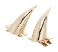 SAFIGLE Halloween Devil Horns Hair Clips with Built-in Metal Wire Structure 2pcs Golden Alloy Material Realistic 3d Devil Horn Design for Women for Themed Events and Photoshoots