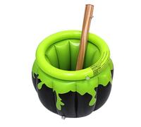 SAFIGLE Halloween Inflatable Witch Cauldron Cooler Large Capacity Pvc Ice Bucket Keeps Drinks Chilled for Outdoor and Halloween Themed Parties Spooky Party Decoration