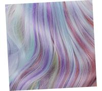 SAFIGLE Halloween Rainbow Long Wavy Curly Wig for Women Gradient Dyed Synthetic Hair with Net Festival Party Cosplay Accessory Easy to Wear for Halloween and Role Play
