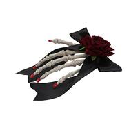 SAFIGLE Halloween Skeleton Hand Rose Headdress Prop Hair Clip and Brooch Gothic Festival Party Accessory for Costume Carnival Cosplay Multipurpose Skull Hand Design