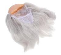 SAFIGLE Halloween White Bald Wig for Men and Women Durable Synthetic Hair Costume Accessory for Parties Versatile Styling for Wizards and Ghosts Comfortable Fit for All Day Wear