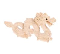 SAFIGLE Handcrafted Peach Wood Dragon Statue Decorative Wood Dragon Craft Figurine Feng Shui Ornament for Home Office Artistic Chinese Style Blessing