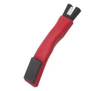 SAFIGLE Handheld Ice Hockey Skate Sharpener with Red Rubber Handle and Sturdy Whetstone Efficient Edge Blade Sharpening Tool for Hockey Skates for Skating the Rink