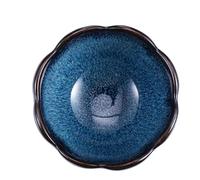 SAFIGLE Handmade Ceramic Tea Cup with Coarse Taojun Technique, Flower Petal Pattern, Small Size Suitable for Office and Home Use