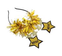 SAFIGLE Happy Year Headband Star Headdress Glitter Festive Hair Band Women's Year Party Supplies Favor for Year's Eve Celebrations
