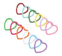 SAFIGLE Heart Keychain Clips 30Pcs Flat Structure Jump Rings for Crafting Keychains and Purse Charms for Home, Office, or Car Organization