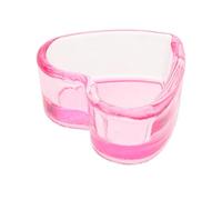 SAFIGLE Heart Shaped Glass Nail Dappen Cup Stylish Manicure Nail Dish for Liquid Jewelry Storage Decorative and Functional Nail Cup Compact and Lightweight Design for Easy