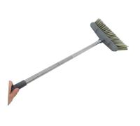 SAFIGLE Heavy Duty Handheld Broom and Dustpan Set with Long Handle Soft Bristle Indoor Sweeper for Home Garage Workshop and Lobby Cleaning Durable Plastic Construction for Daily Use