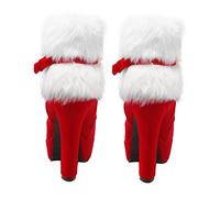 SAFIGLE High Heel Christmas Winter Boots Suede Platform Ankle Boot Zipper Closure Bowknot Waterproof Short Plush