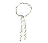 SAFIGLE Holiday Wreath Spring Flower Artificial Garlands for Outdoor Photography Props White Boho Style Leaves and Flowers for Bridesmaid Festival Decor