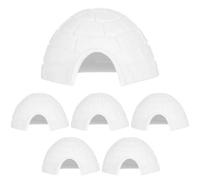 SAFIGLE Icehouse Model Toys - 6Pcs Realistic Arctic Animal Figurines Set with Igloo Perfect for Kids Imaginative Play and Educational Learning