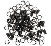 SAFIGLE Identification Rings Numbered Plastic Foot Bands 10mm 100 Pcs for Pigeon Marking Suspected Cockerels and Poultry Supplies Black