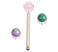 SAFIGLE Jade Roller Massager Diy Facial Massage Tools Includes Replacement Roller Beads for Skin Care Reduces Puffiness and Pain Relief