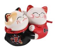 SAFIGLE Japanese Ceramic Maneki Neko Piggy Bank Cute Saving Bank
