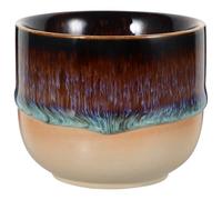 SAFIGLE Japanese Style Ceramic Tea Cup Set, Compact Brown-Blue Half-Glazed Porcelain Teaware for Office and Home, Vintage Rough Pottery Multi-Function Teacups for Brewing and Drinking