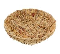 SAFIGLE Khaki 1 Woven Basket Bread Holder Multi-purpose Storage Tray Large Capacity Natural Material round Beautiful Practical Storage Basket for Daily Life Home
