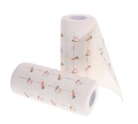 SAFIGLE Kitchen Cleaning Wipes 2 Rolls Oil-Absorbing Paper Towels with Printed Potted Plant Patterns for Range Hood Cleaning Sturdy Wood Pulp Material Household Use