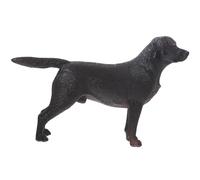 SAFIGLE Labrador Puppy Toy Figure Lifelike Dog Model Realistic Dog Statue Figurine Desktop Ornament For Home Office Car Decor Black