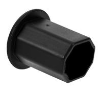 SAFIGLE Lacrosse Stick End Cap with Comfortable Grip Made of Elastic Tpe Material Hockey Stick End Protector Octagonal Black Suitable for Sports and Outdoor Use