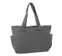 SAFIGLE Large Capacity Canvas Tote Bag for Women and Men Casual Shoulder Messenger Pouch Sturdy Japanese-style Crossbody Handbag for Work College Shopping Grey