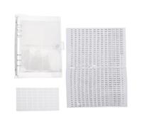 SAFIGLE Large Capacity Diamond Art Storage Book with Plastic Pages and Moisture Protection, White Portfolio Folder for Rhinestone Paintings Suitable for Travel and Outdoor Creation