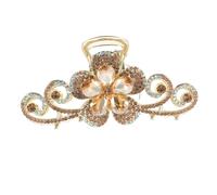 SAFIGLE Large Rhinestone Hair Claw Clip for Women Decorative Jaw Clip with Double Sided Flower Design Cute Hair Accessory for Updos Ponytails and Braids Color