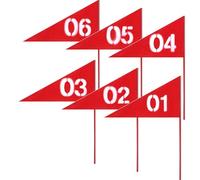 SAFIGLE Lawn Marking Flags and Location Identification 6pcs Red for Sprinkler System Iron with Easy Ground Insertion for Early Spring Season and Plants Garden Irrigation