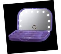 SAFIGLE LED Eyelash Box Portable Lash Tray Holder Mirror for Eyelash Storage Case