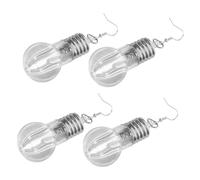 SAFIGLE Light Bulb Dangle Earrings Colorful LED Drop Earrings for Women Party Ear Pendants Novelty Nightclub Accessories 2 Pairs