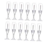 SAFIGLE Lip Gloss Tubes 12pcs 8ml Mini Wine Glass Shape Empty Lip Gloss Vials Refillable Storage Containers for Cosmetic Samples