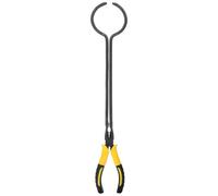 SAFIGLE Long Crucible Tongs Yellow Handle, Circle Crucible Clamp for Jewelry Melting and Gold Refining, Portable Melting Furnace Hand Tool for Precious Metal Casting