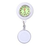 SAFIGLE Luminous Clip-on Pocket Watch for Nurses and Doctors White Night Light Dial Hanging Fob Watch for Healthcare Professionals